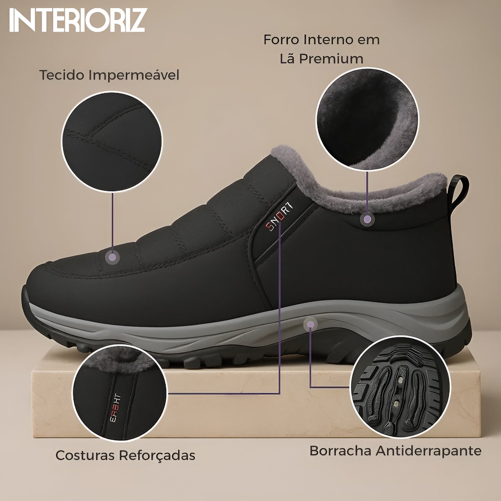 Bota de Inverno Peluciada WinterSoft