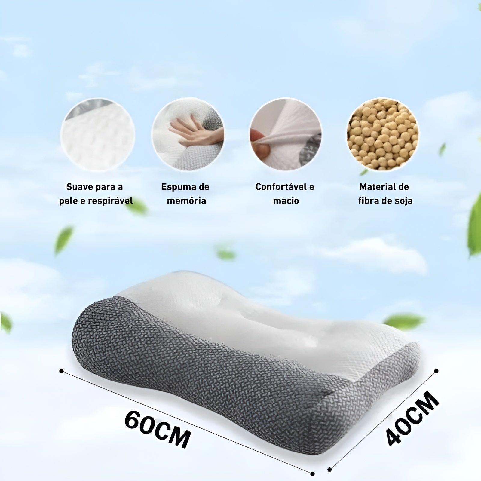 Travesseiro ortopédico Ergonômico ConfortSleep Interioriz