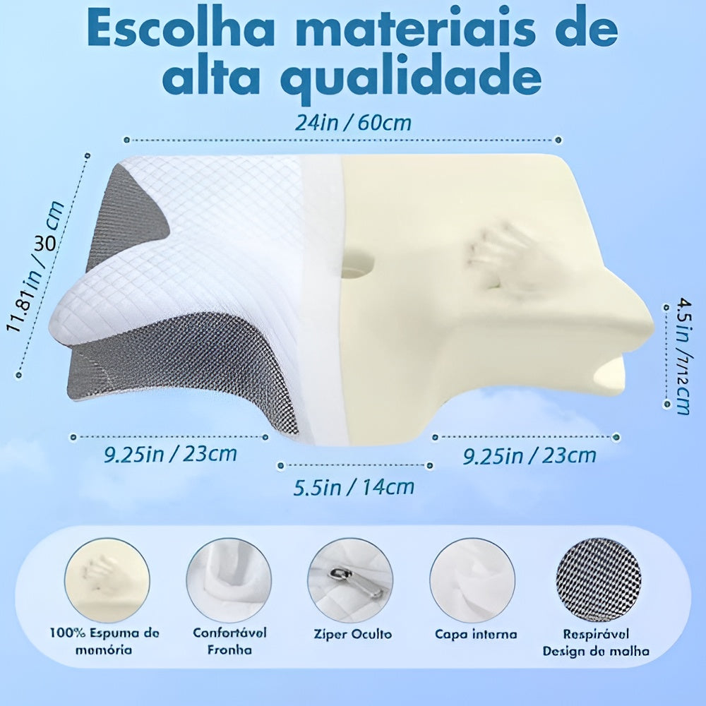 Travesseiro Especial Pescoço e Cabeça ConfortSleep Interioriz™
